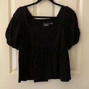 Maeve Batia Textured Babydoll Top